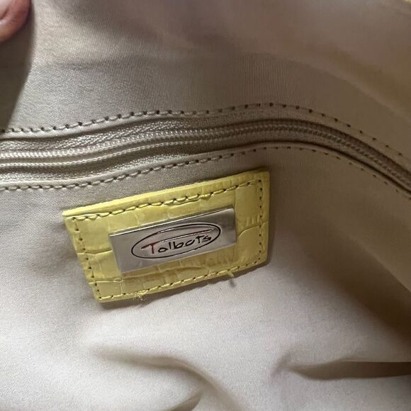 Yellow leather Talbots handbag  - Picture 6 of 11